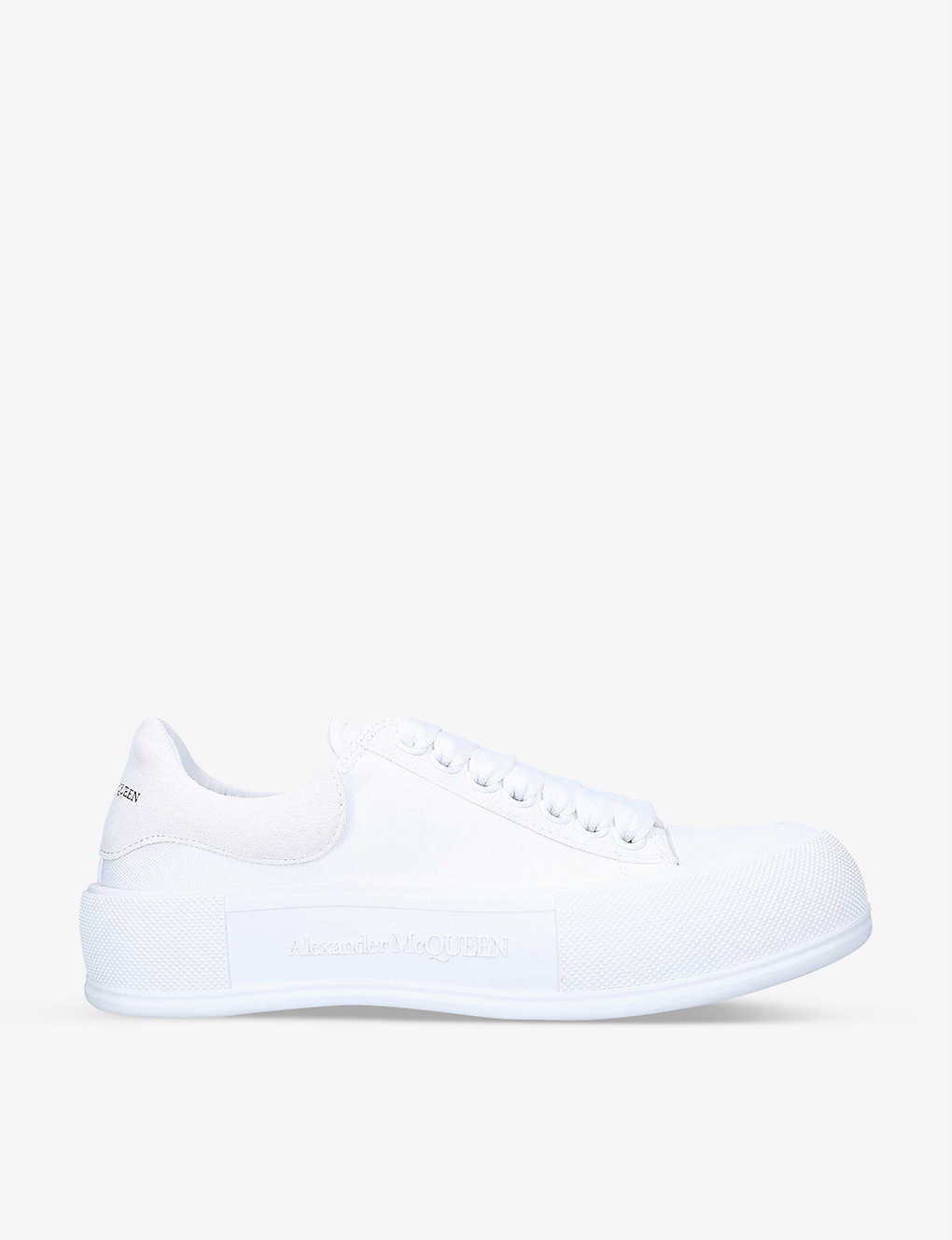 Deck cap-toe woven low-top trainers - 1