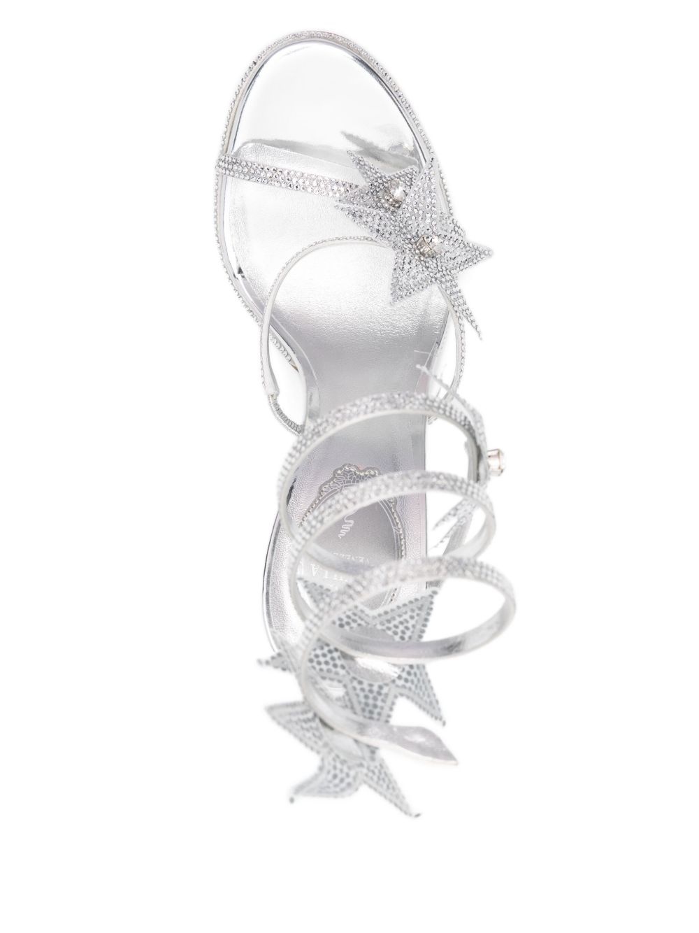 100mm rhinestone-embellished sandals - 4