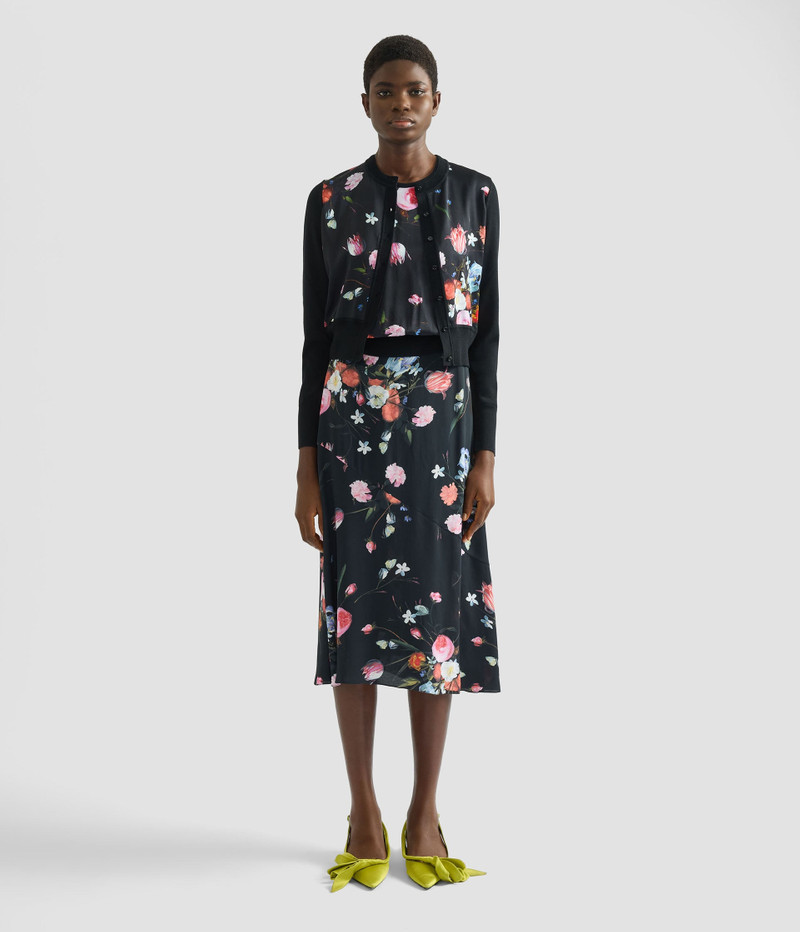 FLORAL PRINT PANEL CROPPED CARDIGAN 4