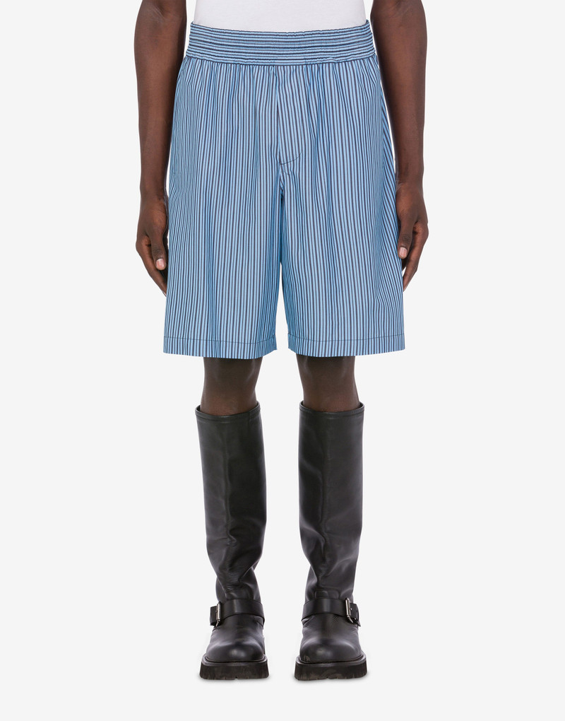 Moschino STRIPED POPLIN BERMUDA SHORTS outlook
