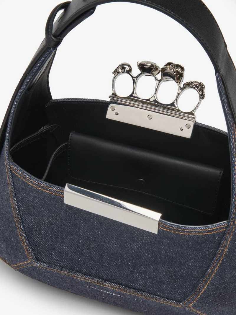 Women's The Jewelled Hobo Bag in Denim 4