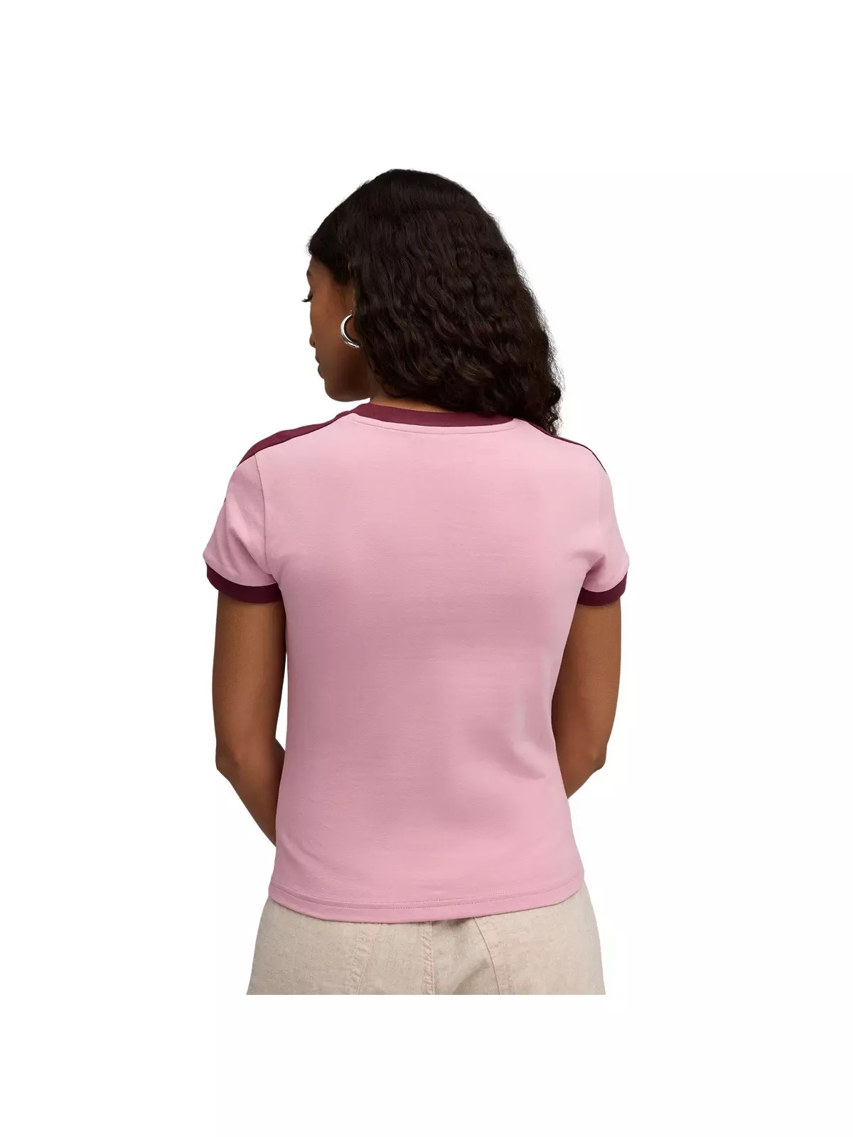 PUMA Women's T7 Slim Tee -Pink - 2