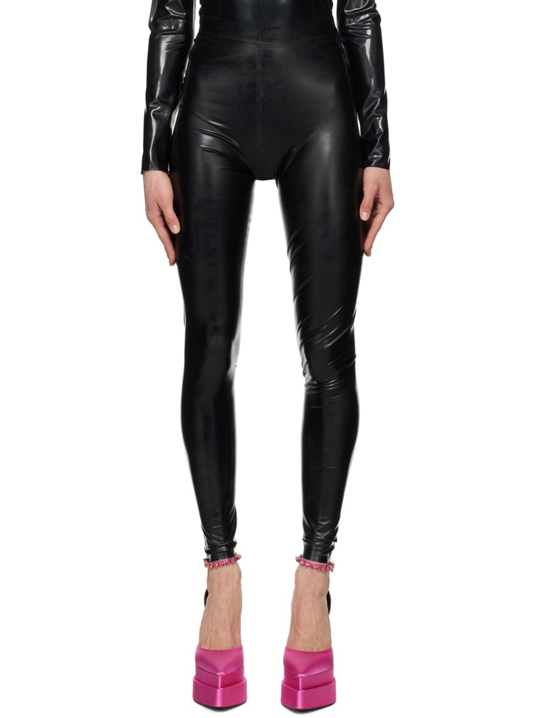 Black Zip Leggings - 1