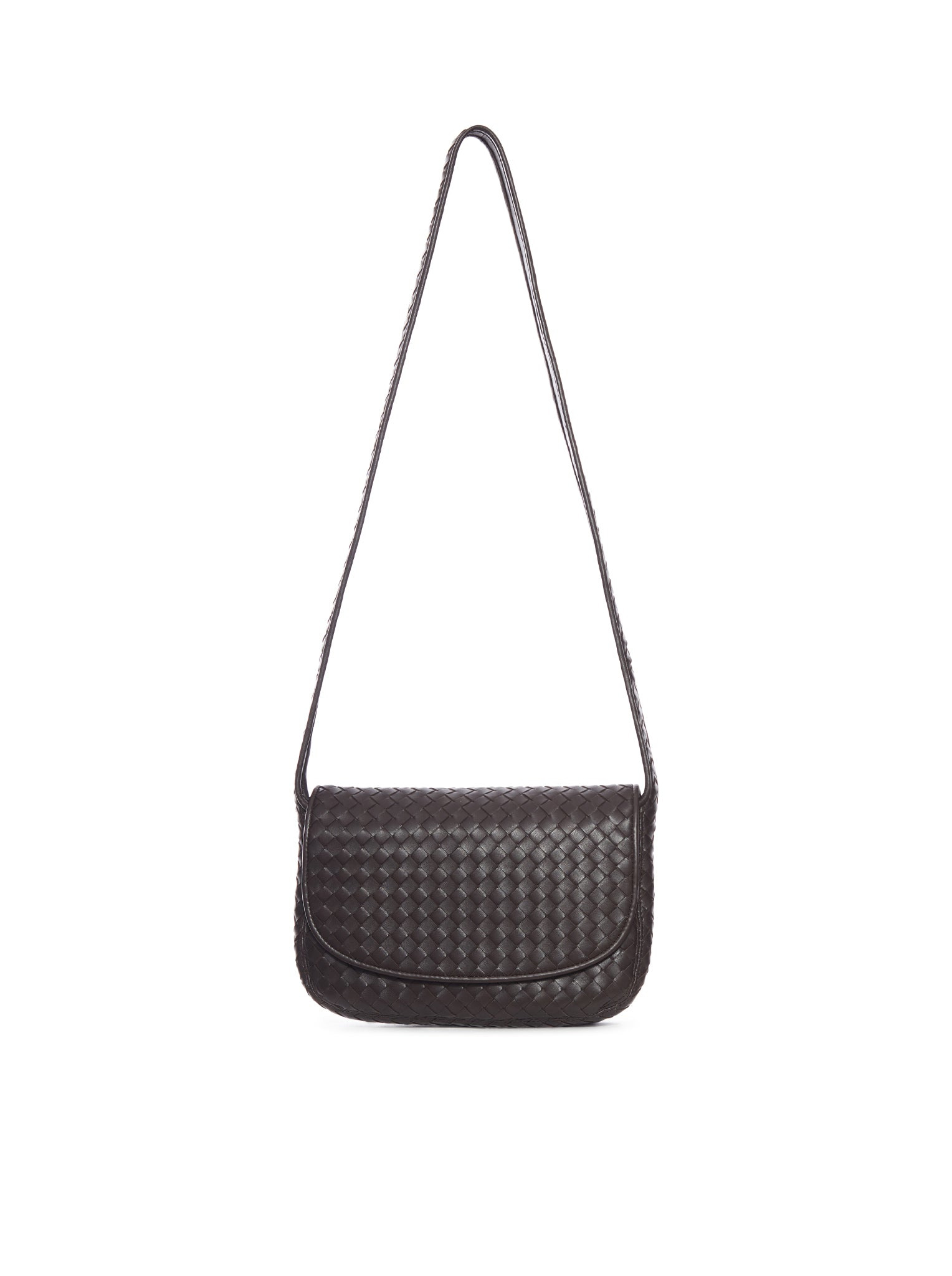 WOVEN LAMBSKIN MESSENGER BAG - 1