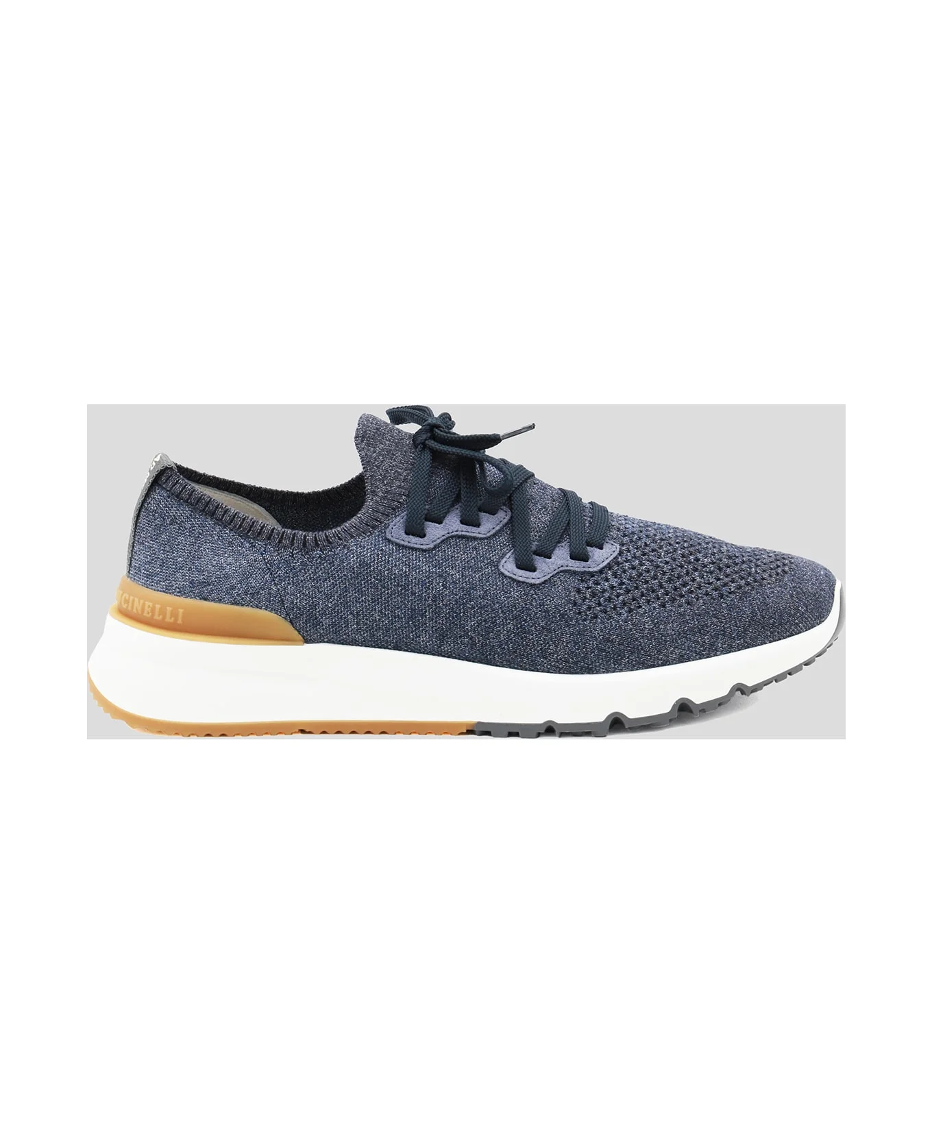 Blue Knit Sneakers - 1
