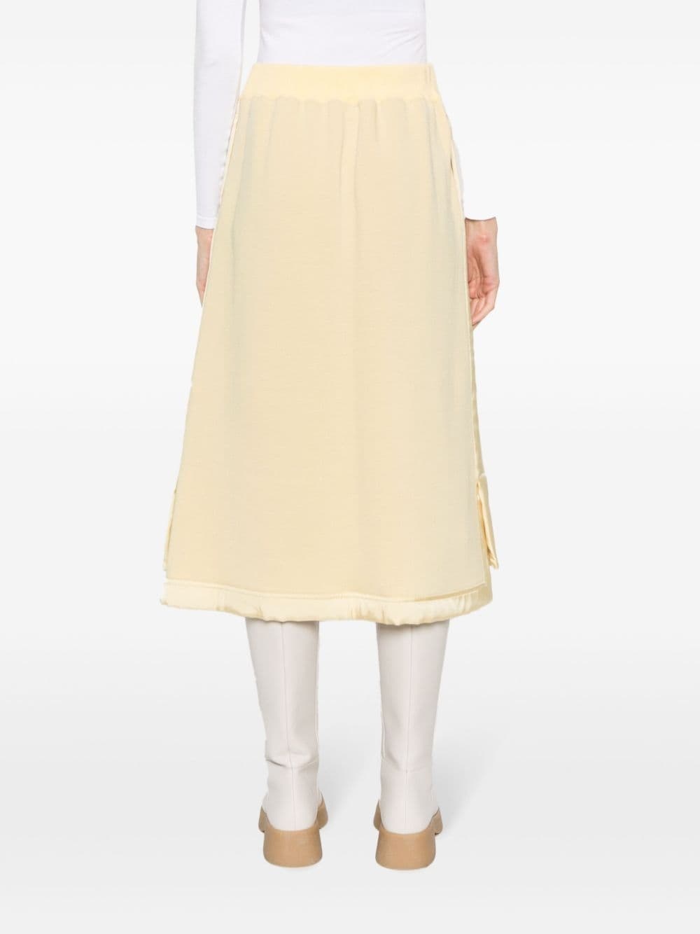 virgin wool-blend midi skirt - 4