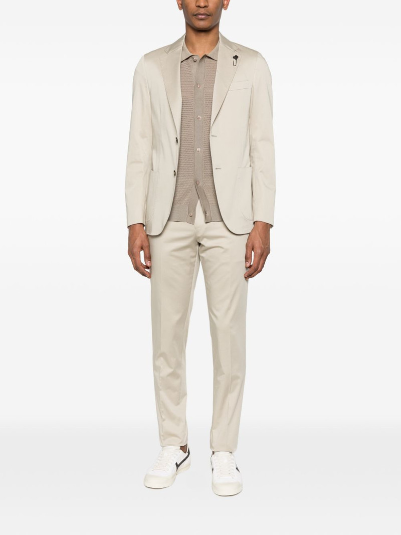 LARDINI single-breasted cotton suit outlook