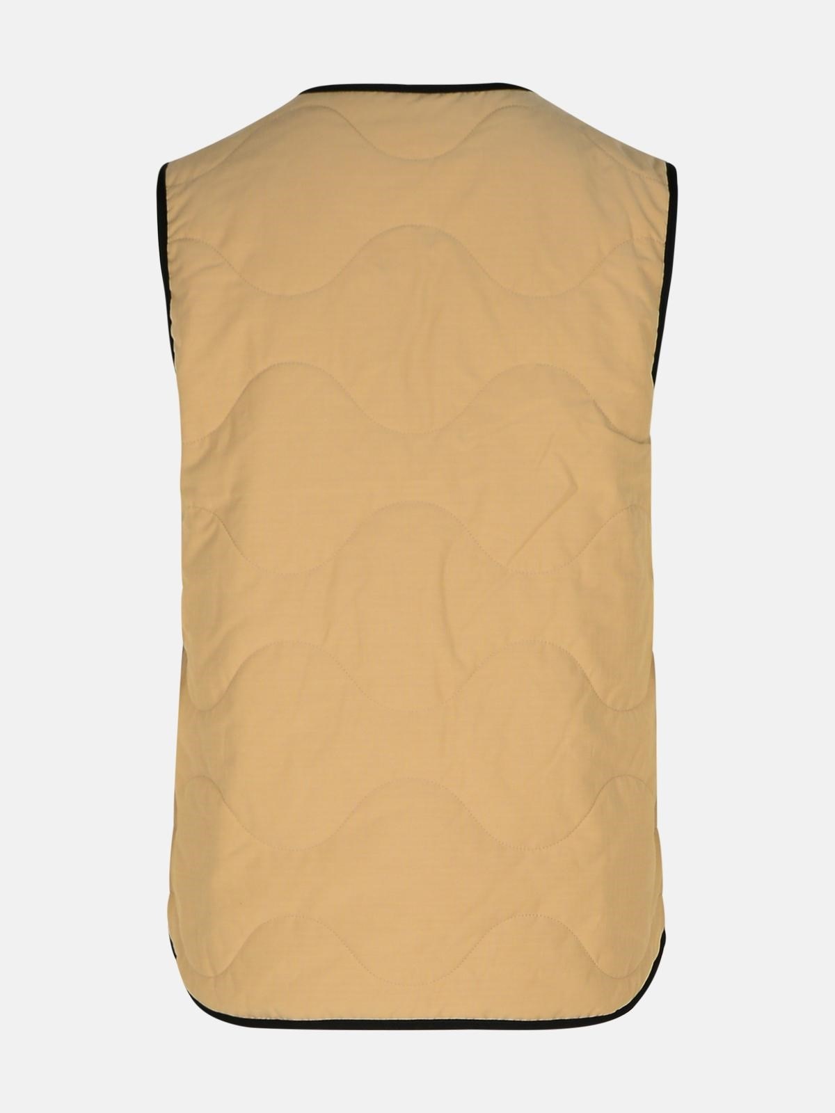 'ANNEX' BEIGE COTTON BLEND VEST - 3