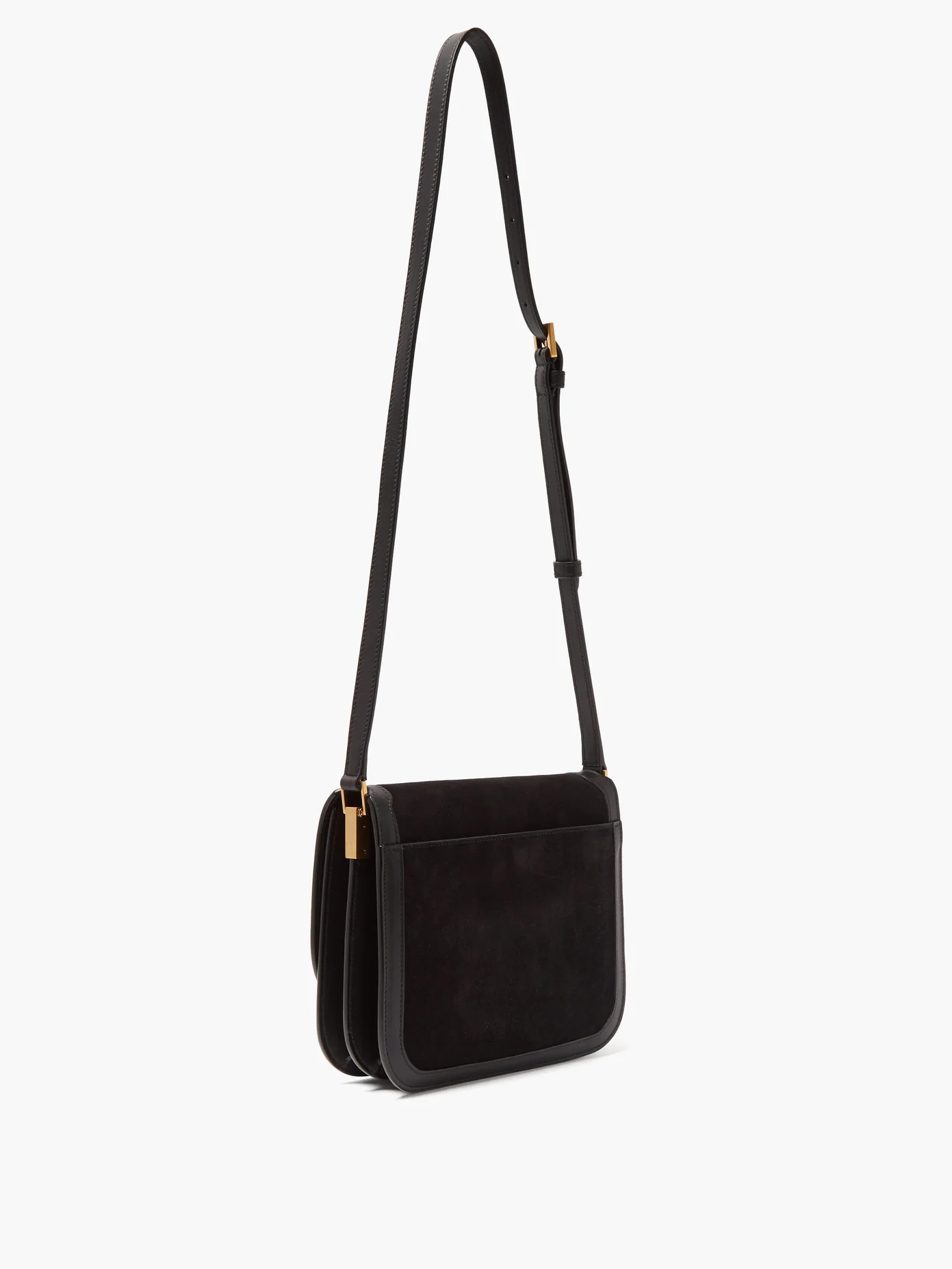 Solferino YSL-plaque suede shoulder bag - 4