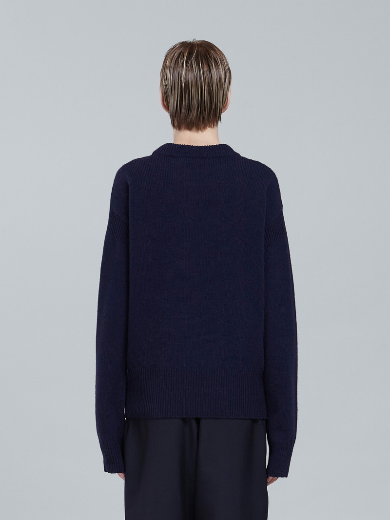 SHETLAND WOOL LOGO CREWNECK SWEATER 3