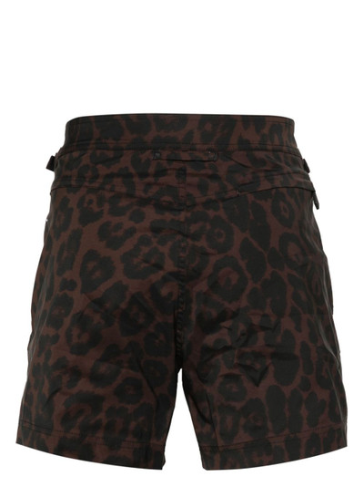 TOM FORD cheetah-print swim shorts outlook