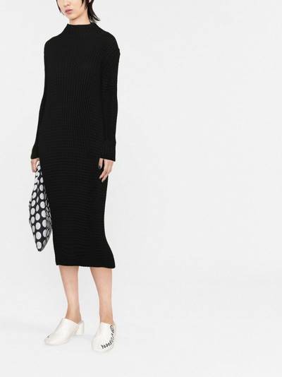 ISSEY MIYAKE plissé-detail mock-neck knitted dress outlook