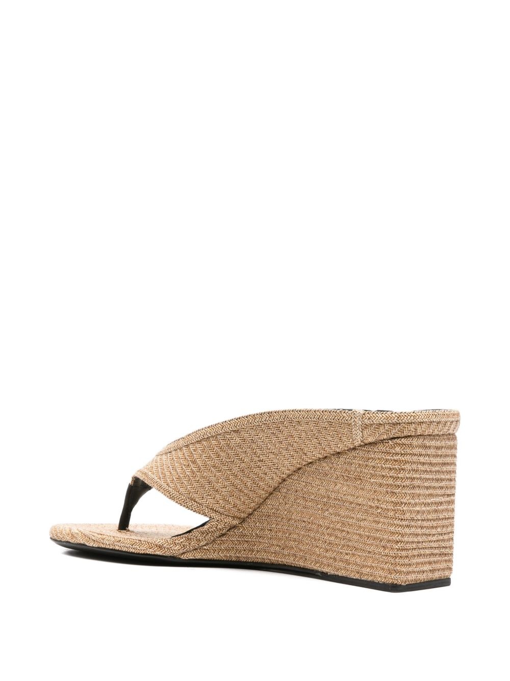 75mm leather wedge sandals - 3