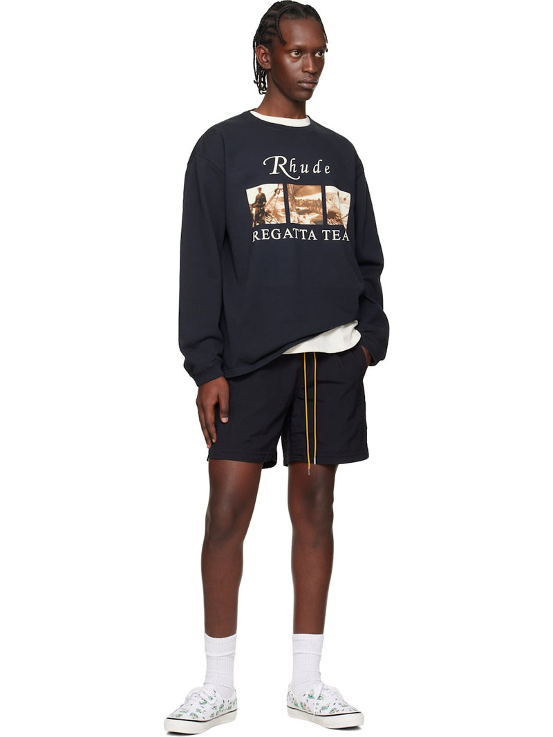Rhude Black USVI 'Regatta' Tour LS T-shirt outlook