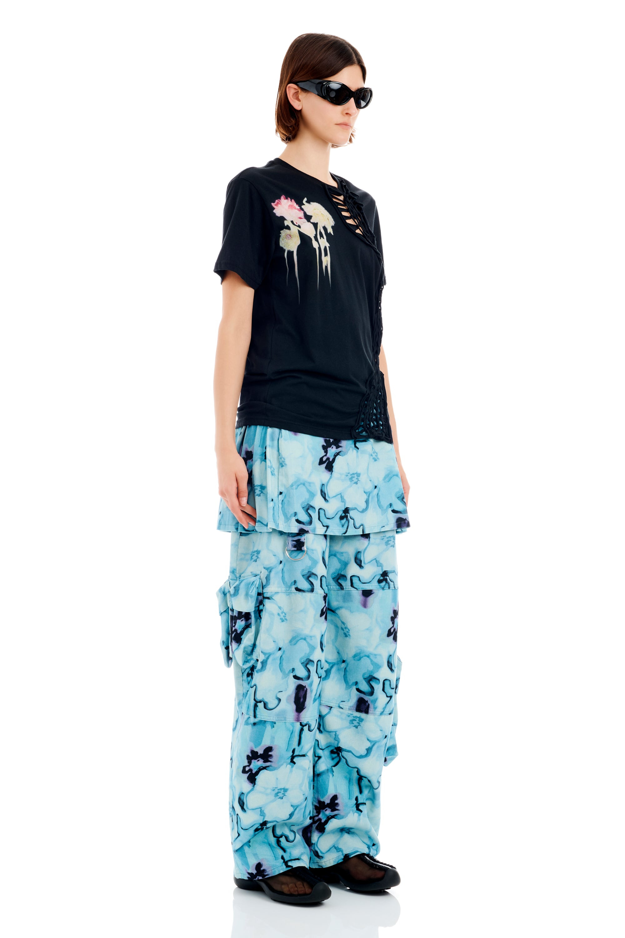 BLACK FLOWER DRIP TOSH TEE - 3