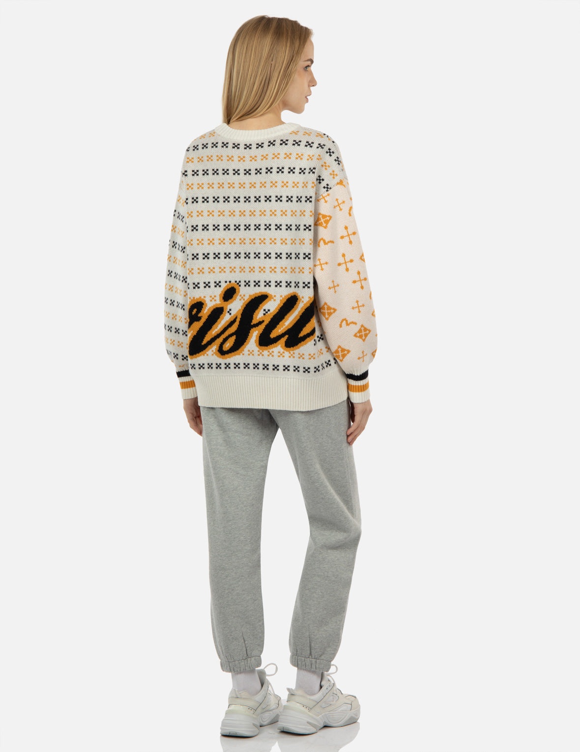 Logo Calligraphy Jacquard Knitted Sweater - 4