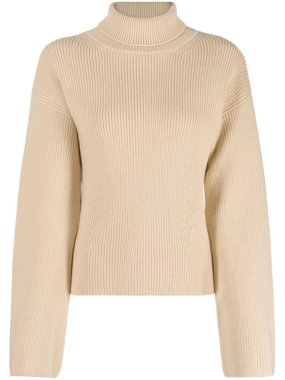 ribbed turtleneck jumper - 1