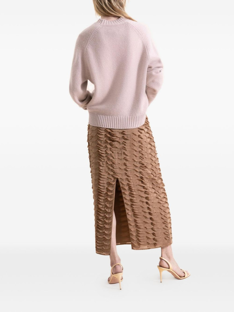 TWP Sylkie ruffled midi skirt outlook