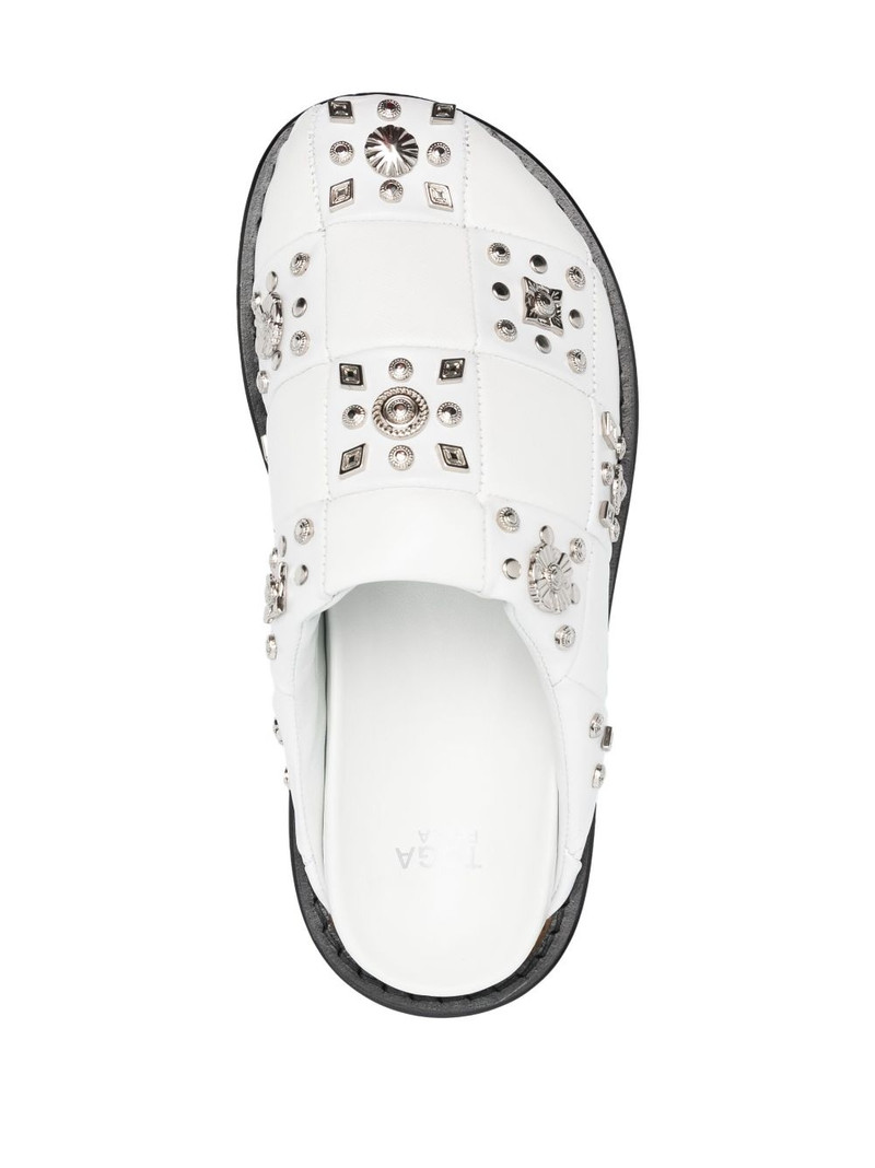 stud-embellished leather slippers 4