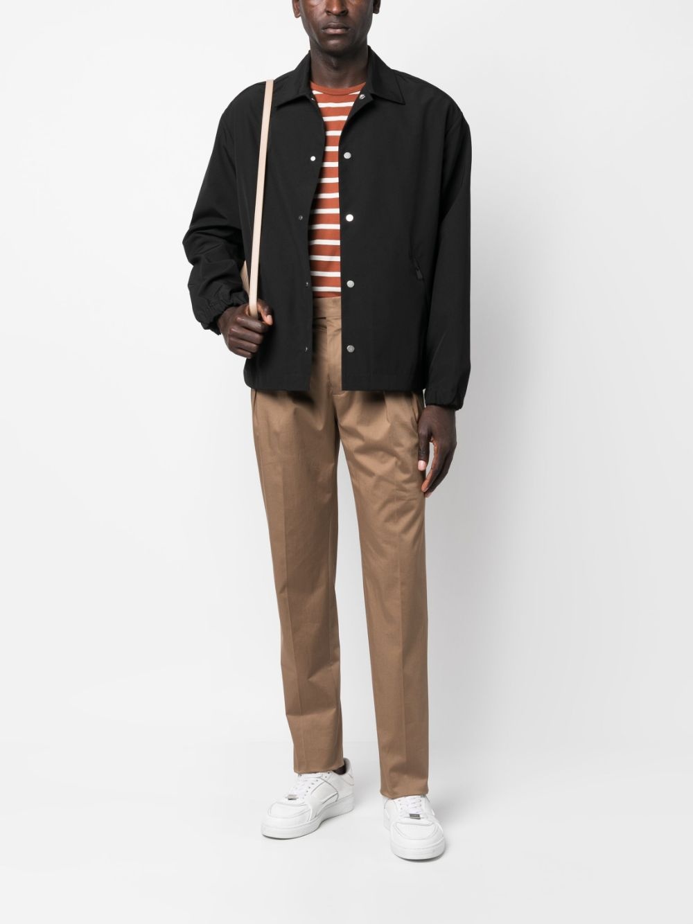 pleated straight-leg trousers - 2