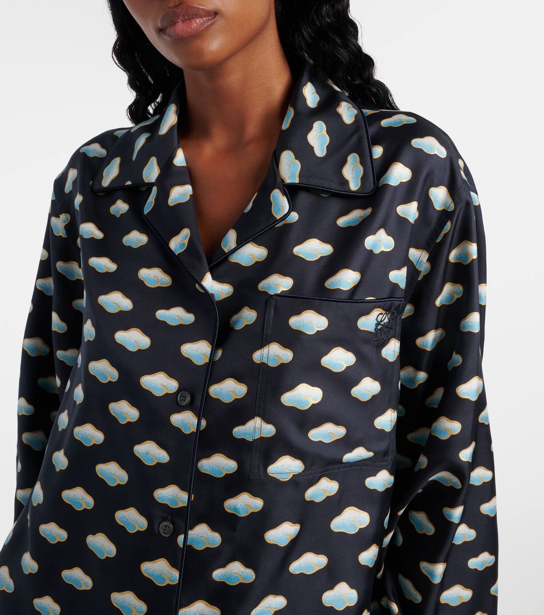 Clouds silk twill shirt - 4
