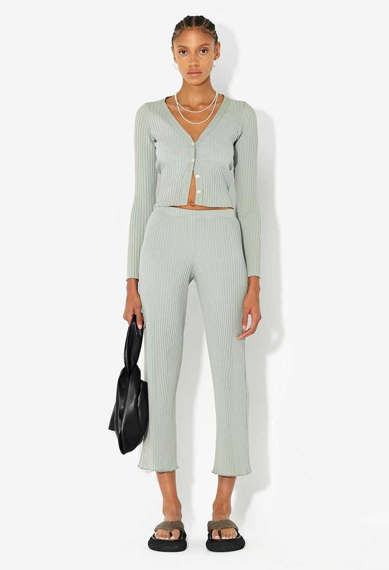 John Elliott GINZA RIB CROPPED CARDIGAN outlook