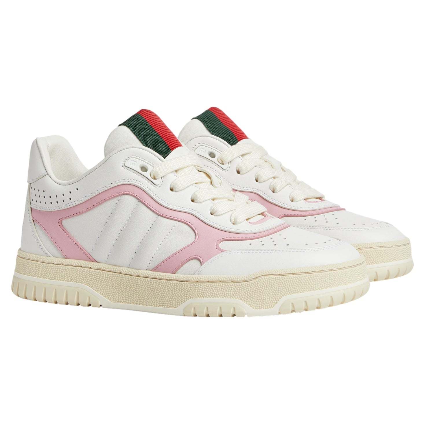 (WMNS) Gucci Re-Web Sneakers 'White Pink' 785728-AADRT-9078 - 2