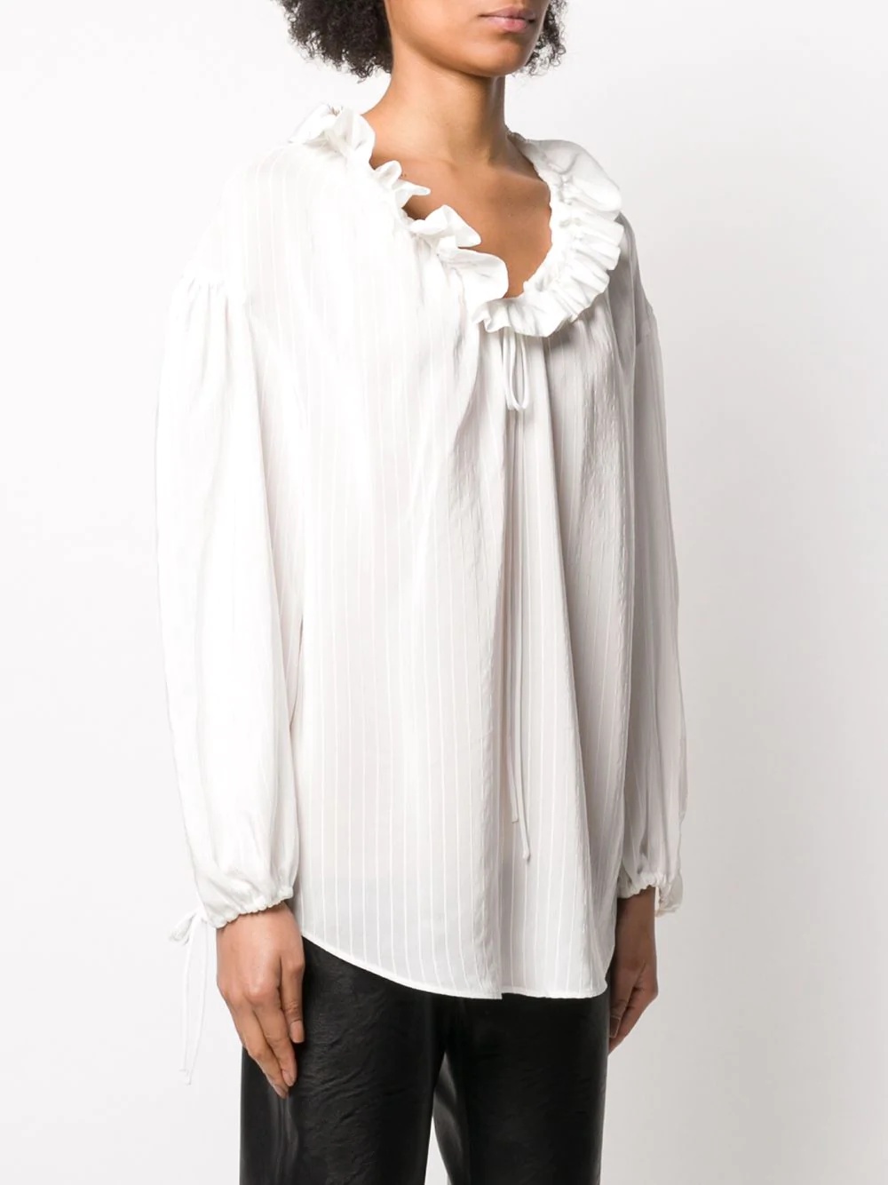 ruffled neck blouse - 3