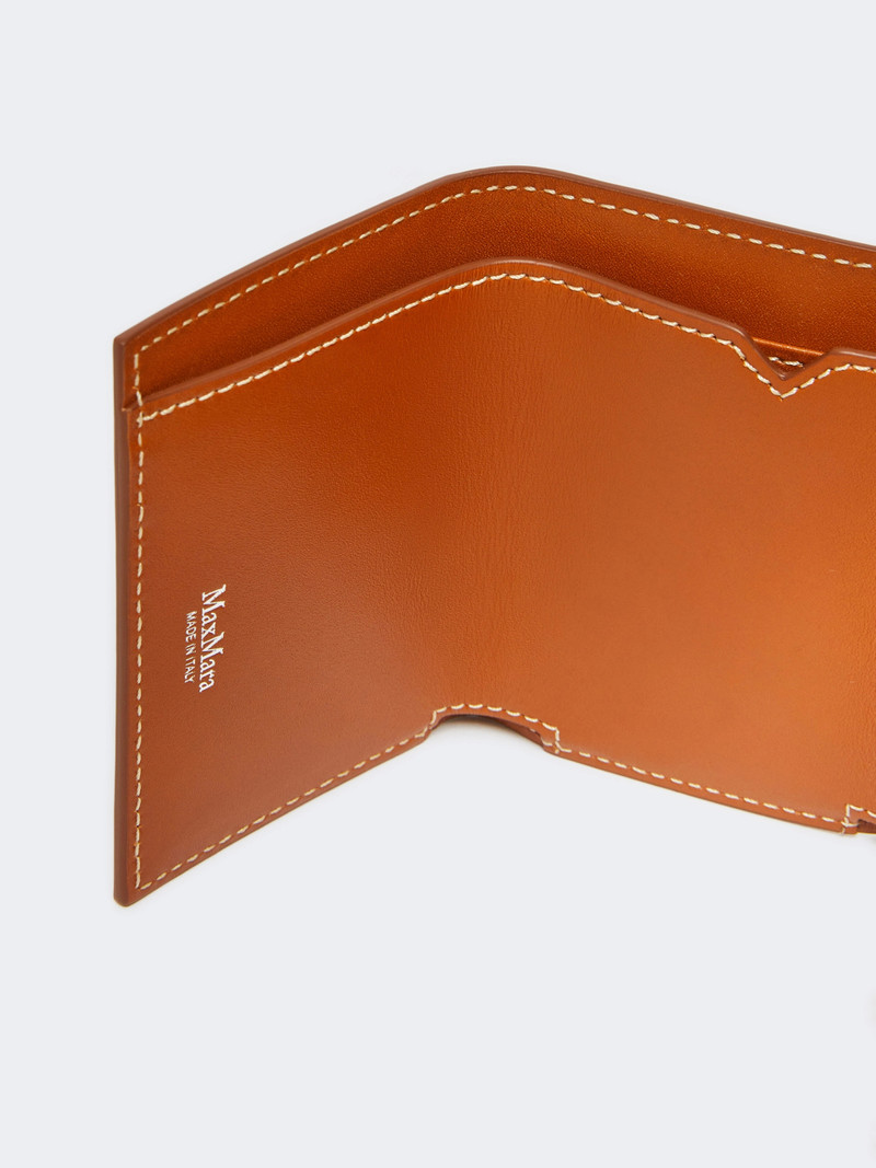 Max Mara COMPACTWALLET2 Leather tri-fold purse - RUST outlook
