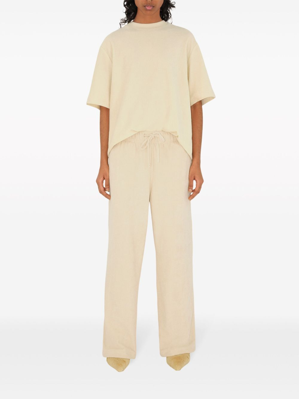 straight-leg cotton trousers - 2