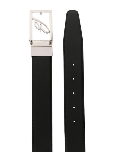 Brioni leather logo plaque belt outlook