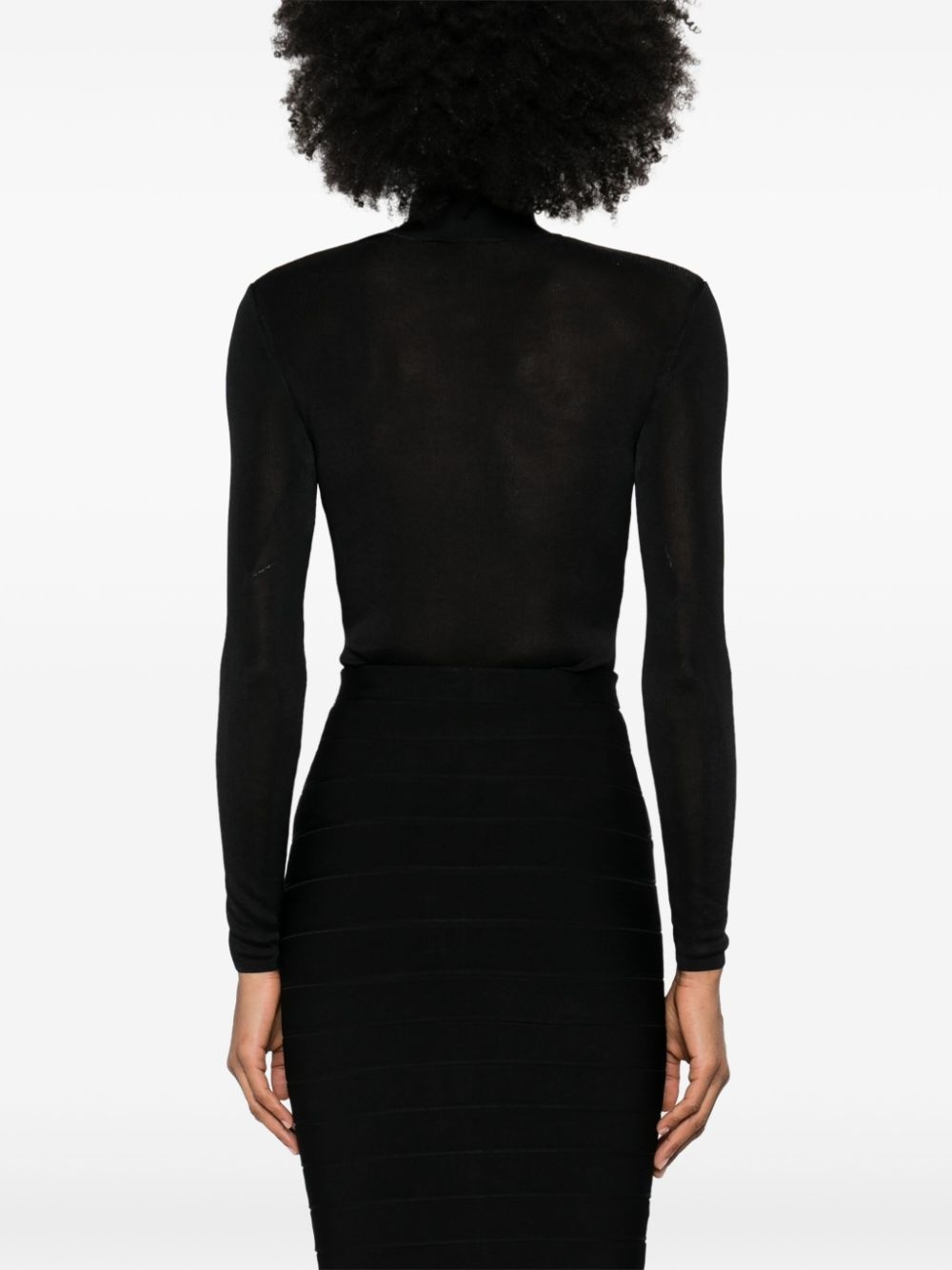 cut out-detail knitted bodysuit - 4