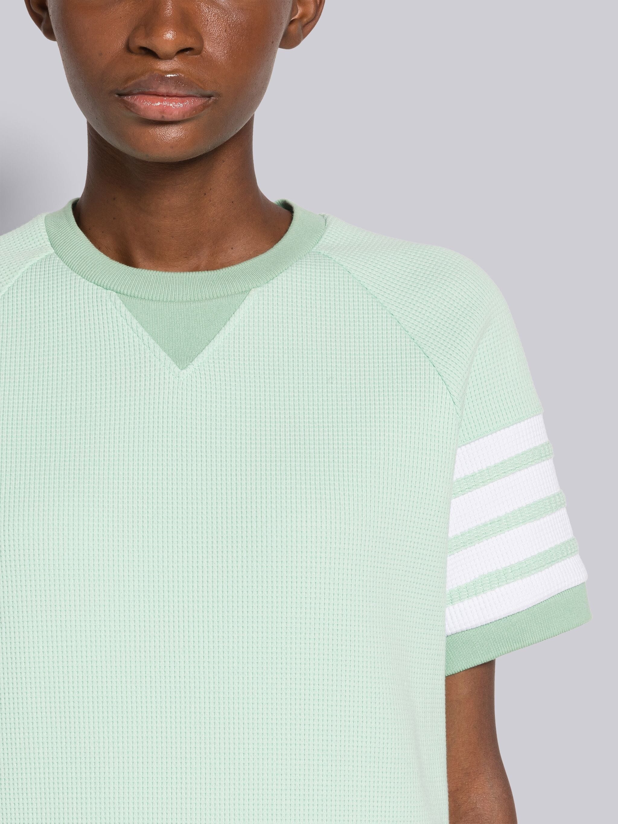 Waffle 4-Bar Raglan Sweatshirt Tee - 5