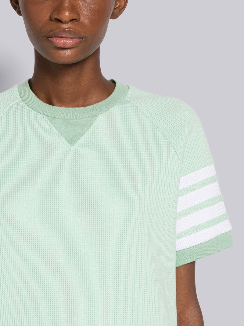 Waffle 4-Bar Raglan Sweatshirt Tee 5