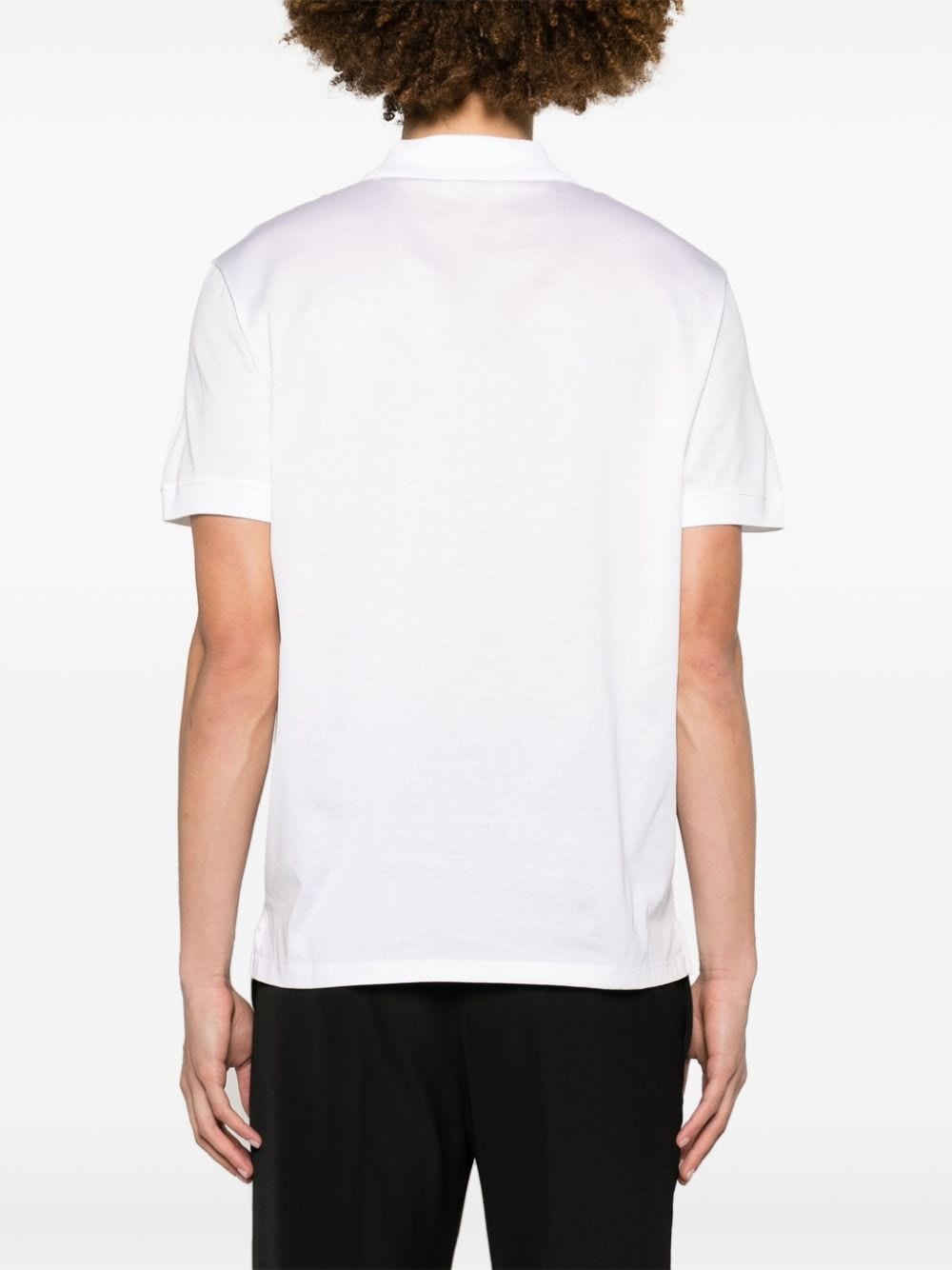 logo-embroidered jersey polo shirt - 4