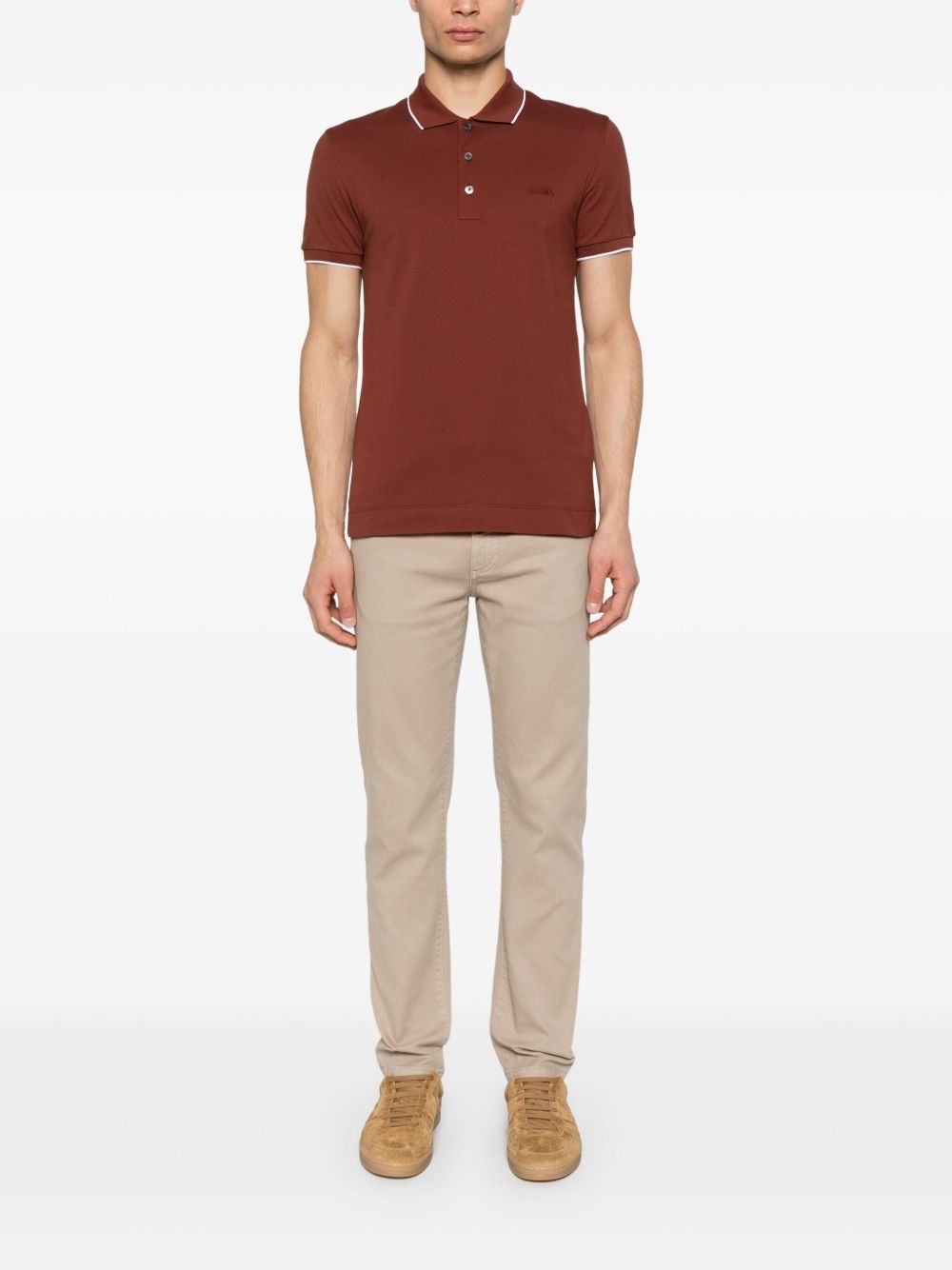 logo-embroidered polo shirt - 2
