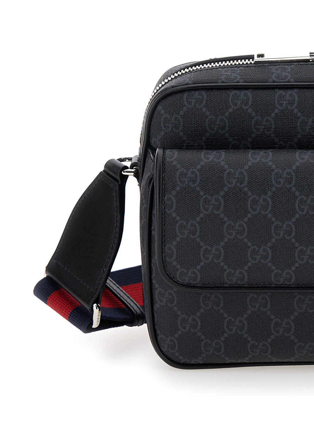 Gucci Men 'Small Gg' Black Crossbody Bag In Gg Supreme Canvas Man - 5