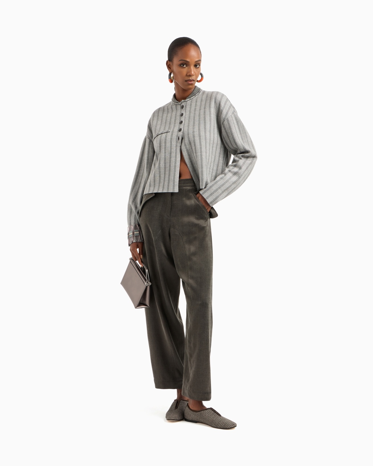 JACQUARD KNIT SHORT JACKET - 2