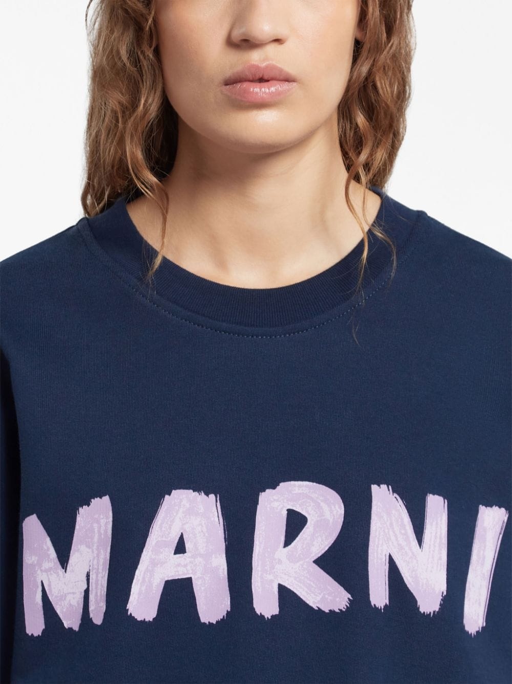 logo-print cotton sweatshirt - 5