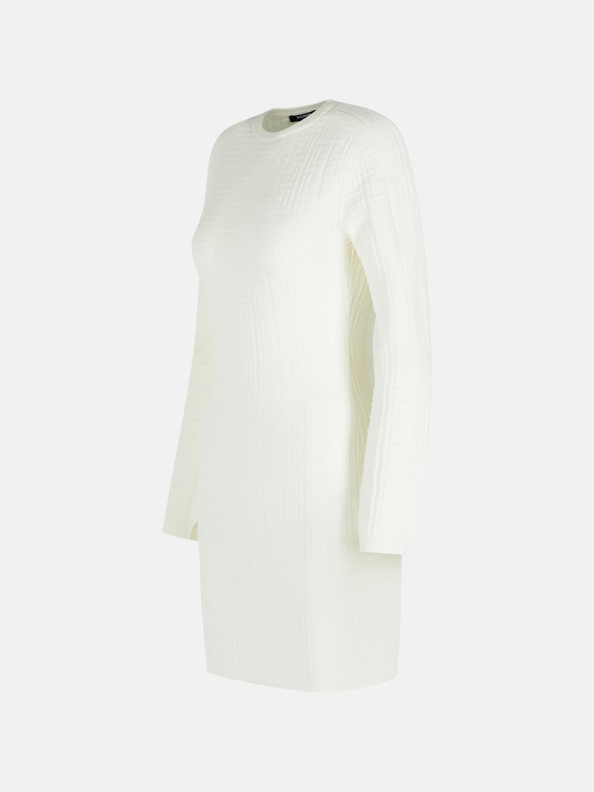 WHITE VISCOSE BLEND DRESS - 2