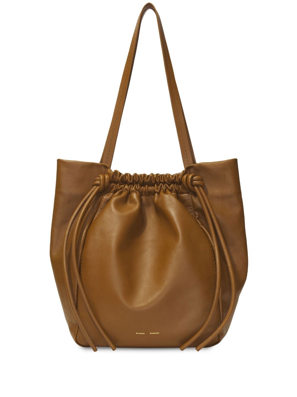 leather drawstring tote - 1