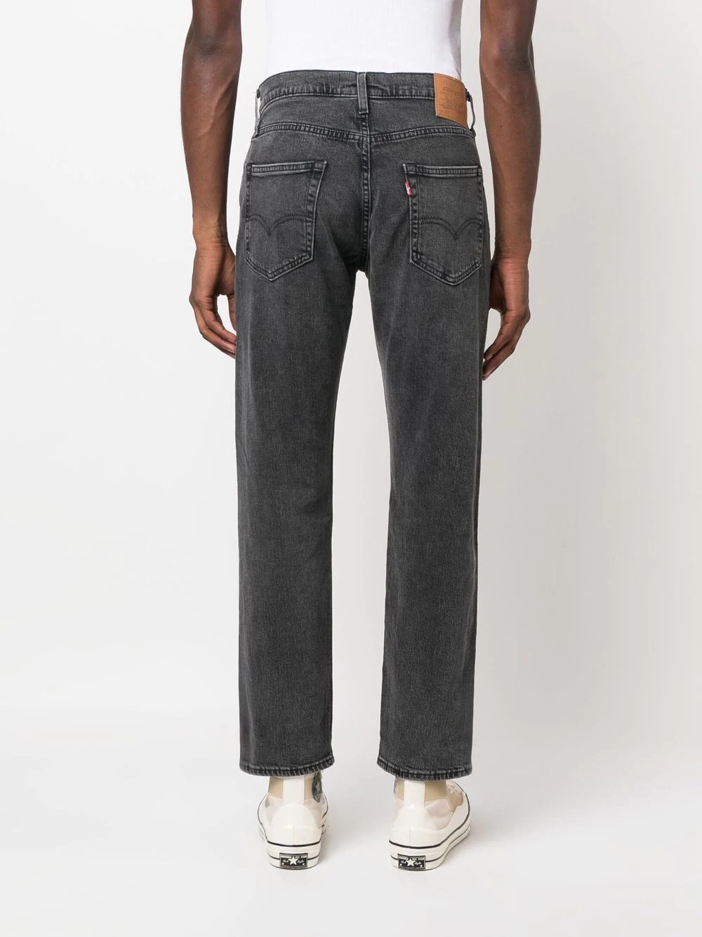 logo-patch straight-leg jeans - 4