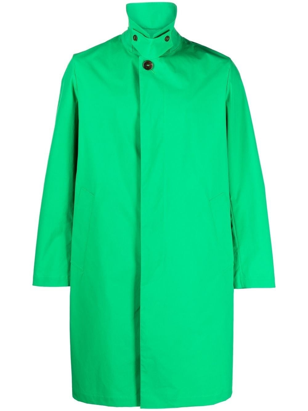 single-breasted midi coat - 1