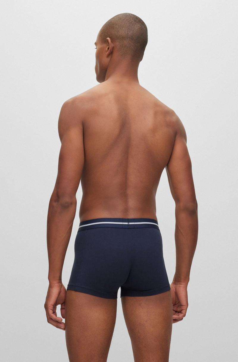BOSS THREE PACK OF STRETCH-COTTON TRUNKS WITH LOGO WAISTBANDS outlook