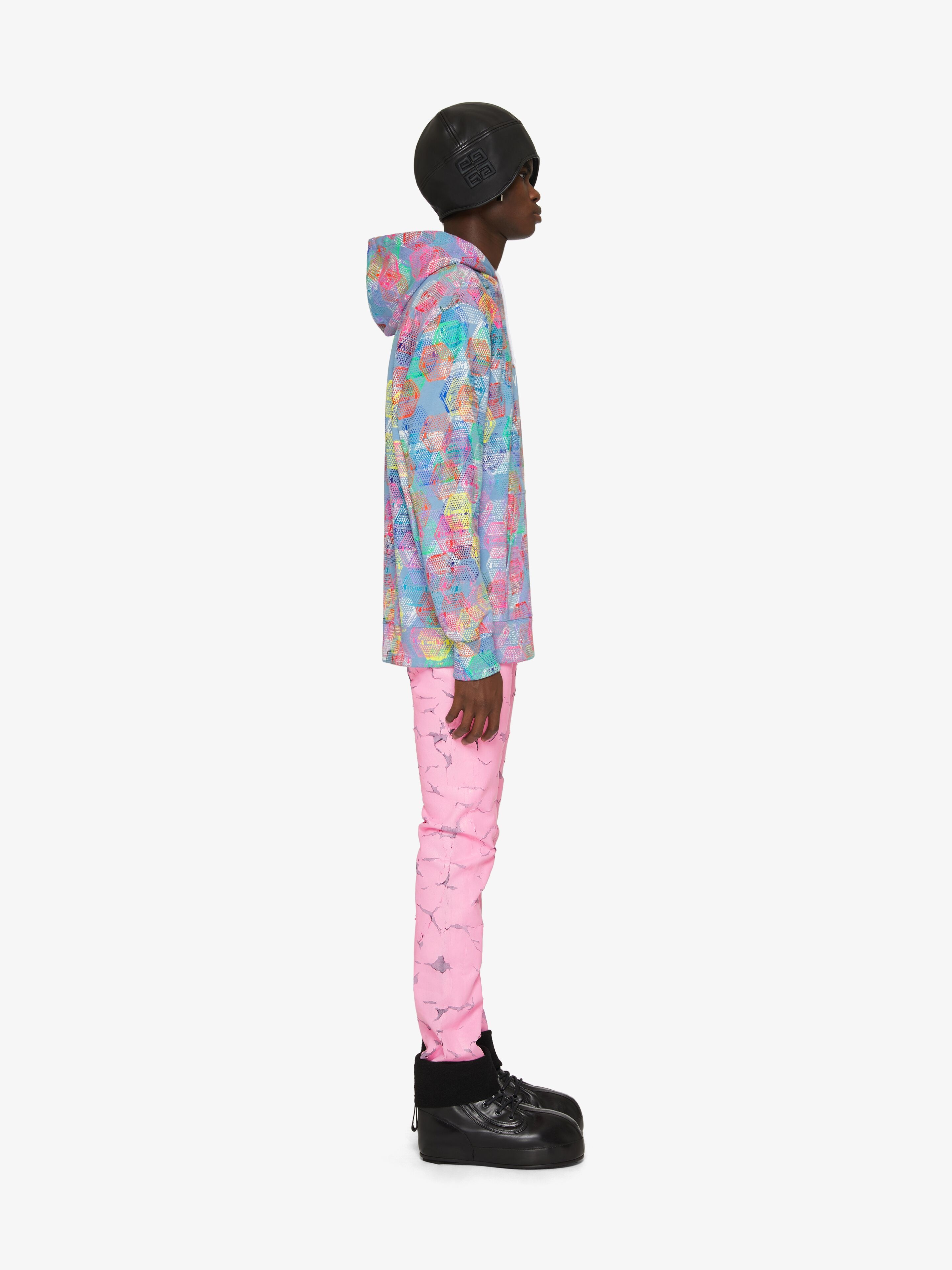 CLASSIC FIT HOODIE WITH ALL-OVER PATCH PRINT - 3