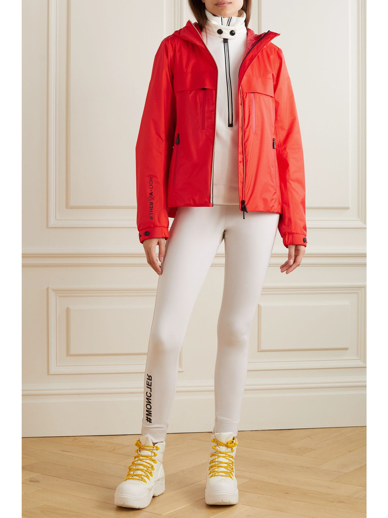 Moncler Grenoble Vouvry hooded GORE-TEX ripstop down jacket Bright orange outlook