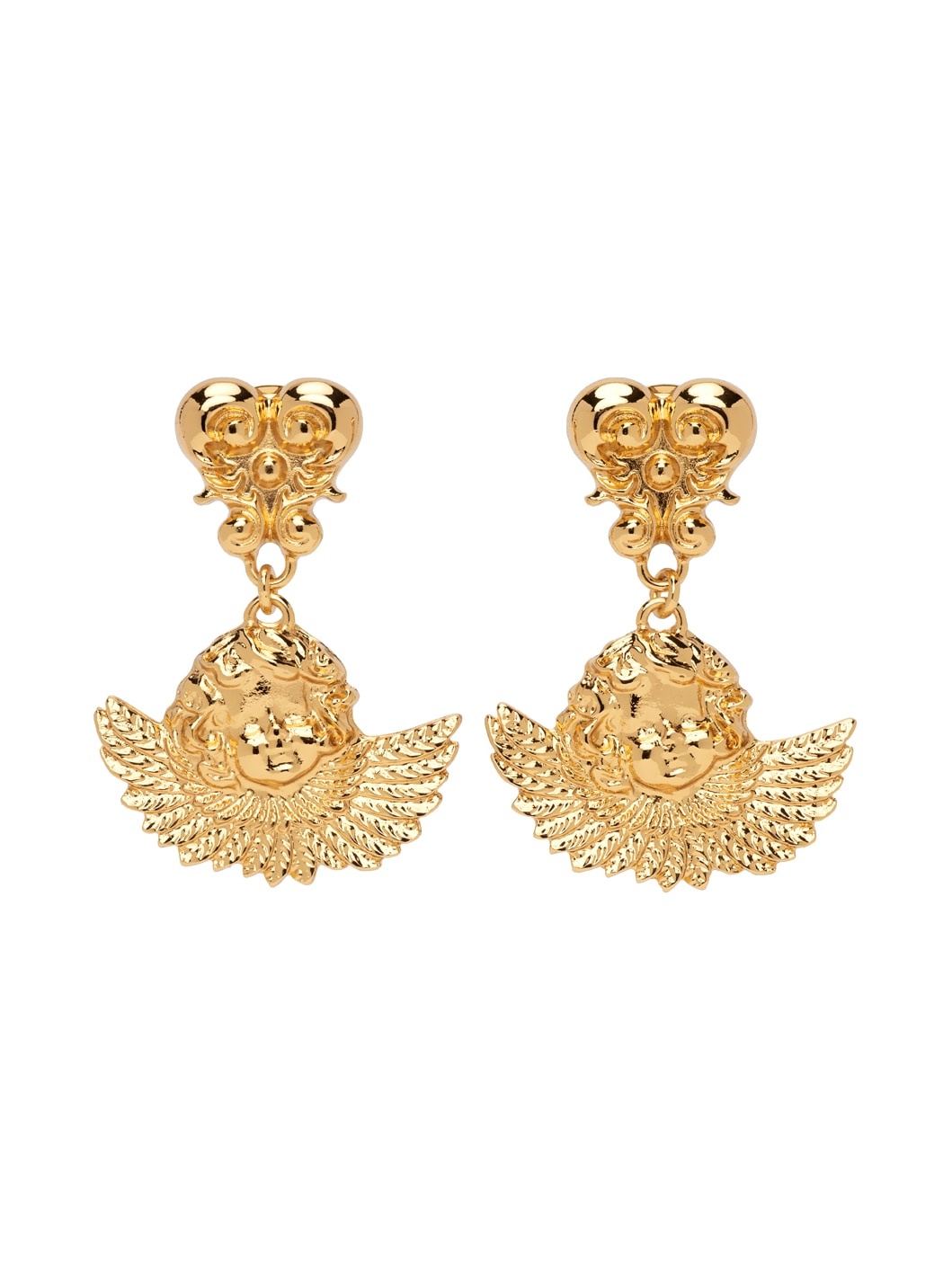 Gold Angel Earrings - 1