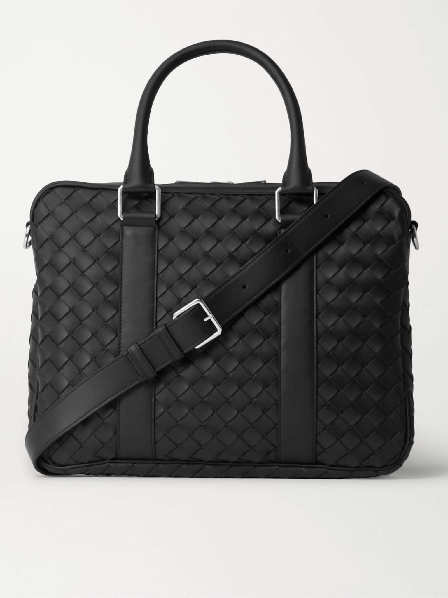 Intrecciato Leather Briefcase - 1