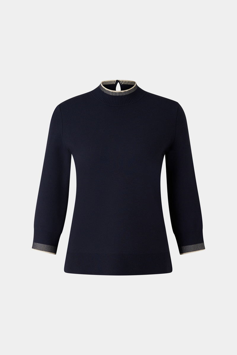 Berrit knitted shirt in Navy blue 1