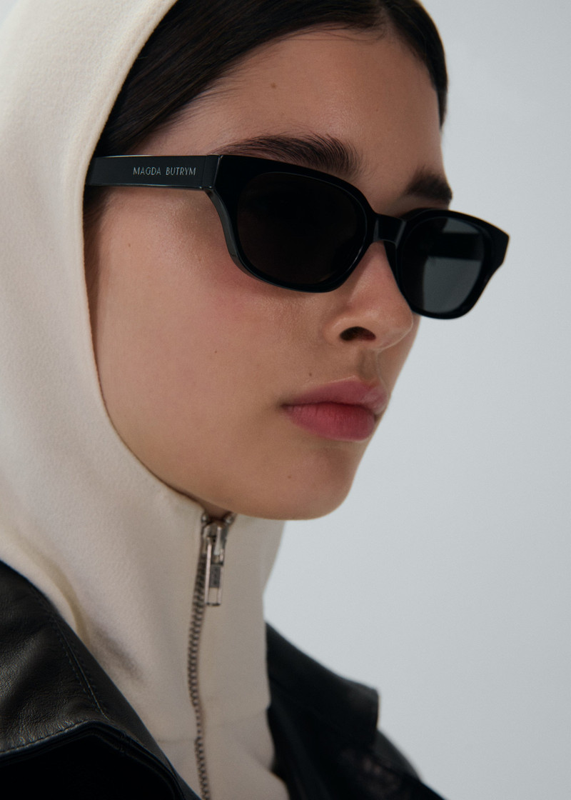 Half zip hoodie in cream 4